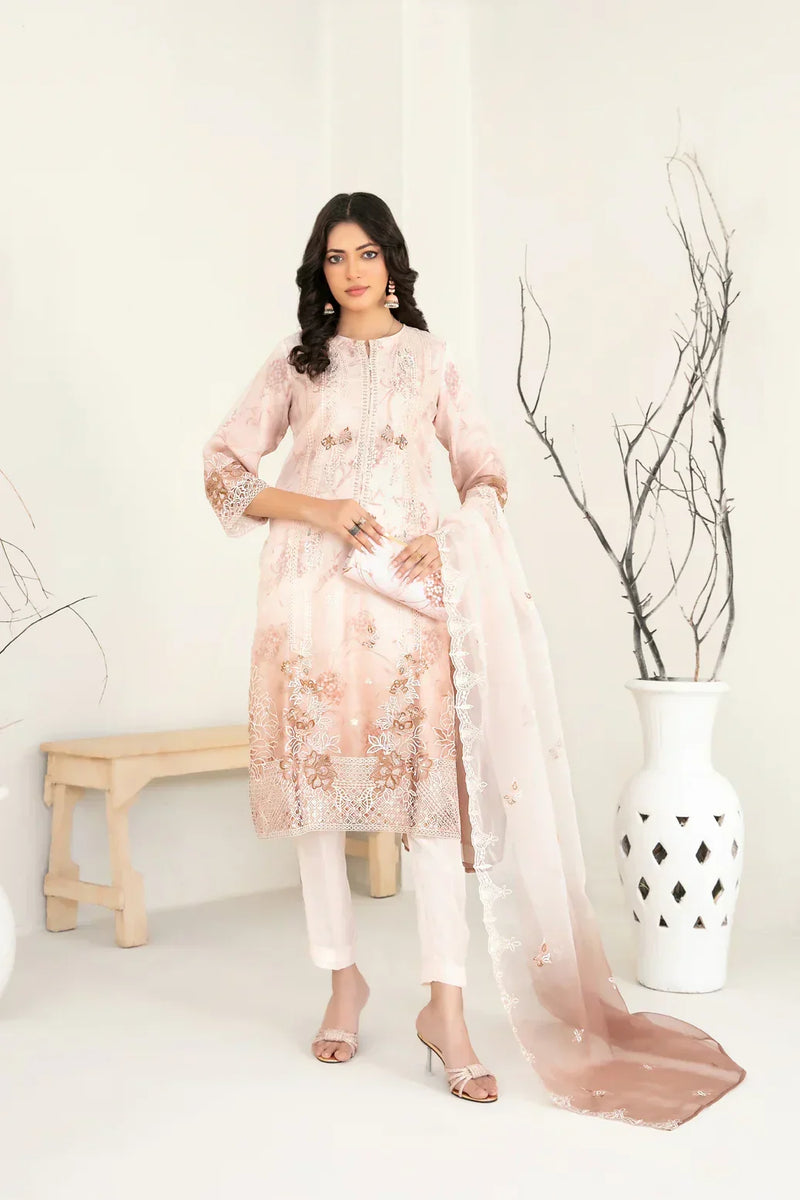 New Arrival Libas Organza Ready Made with Bag 103