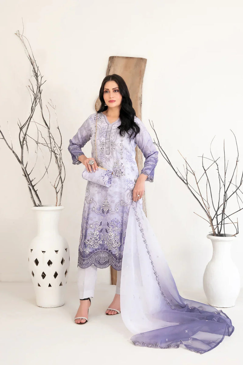 New Arrival Libas Organza Ready Made with Bag 107