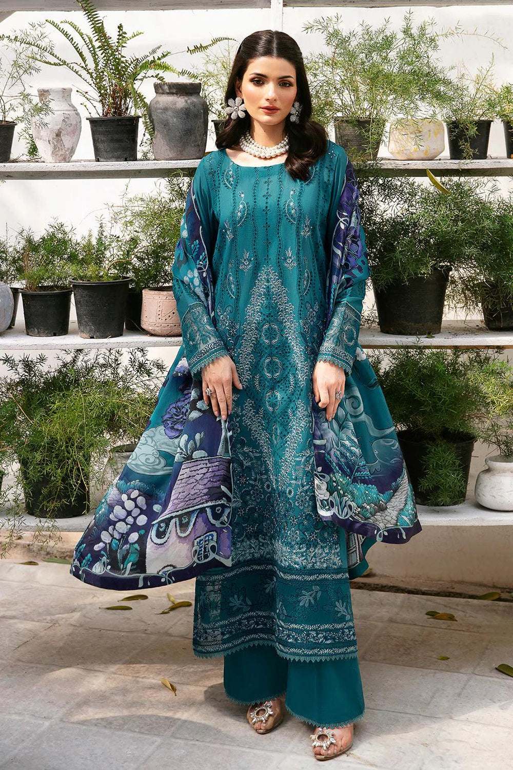 Libas Embroidered Lawn Ready Made 2 - Al Libas Al Asri