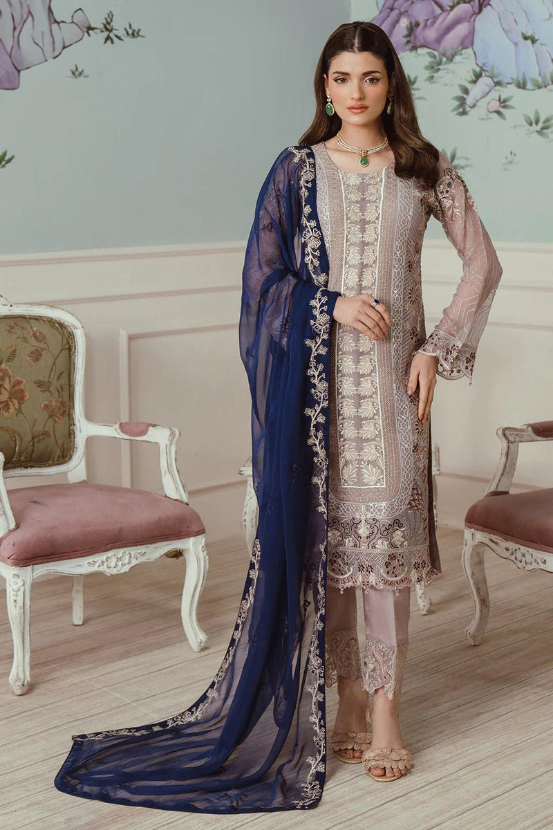Libas 137 Embroidered Chiffon Ready Made Suit - Al Libas Al Asri