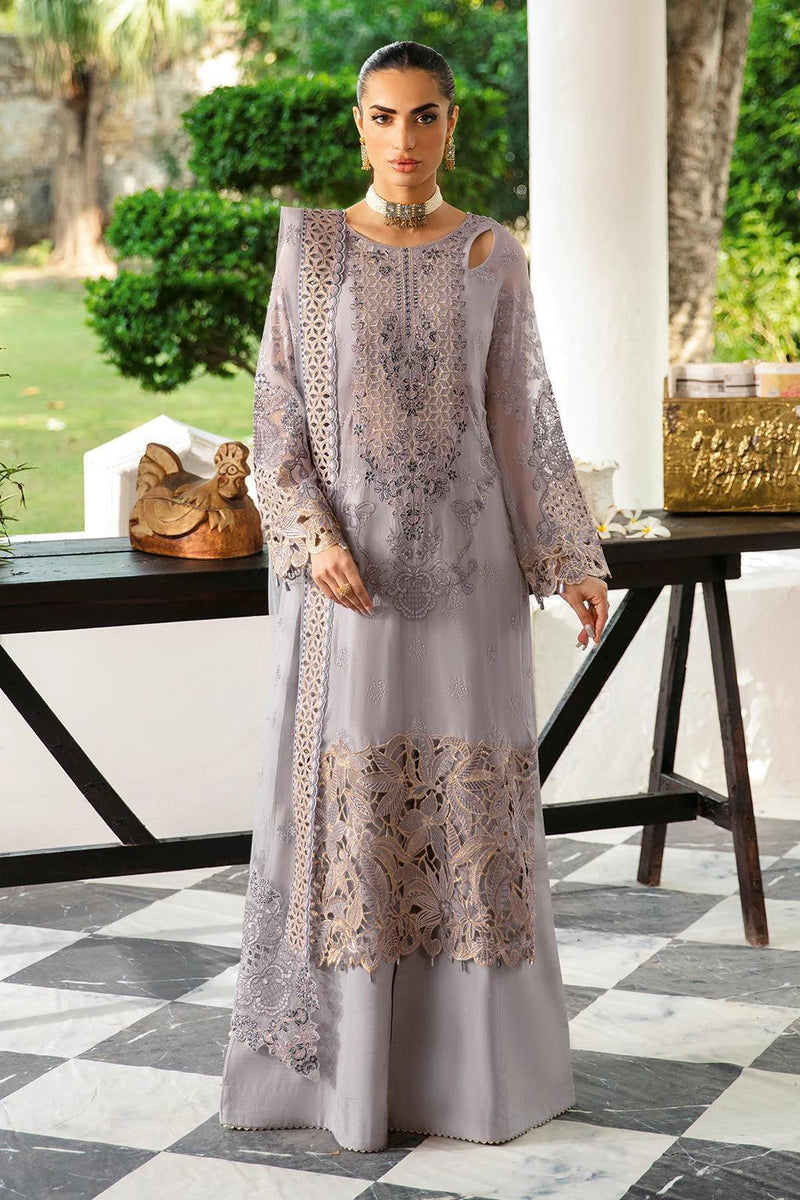 Libas Unstitched Embroidered Chiffon Organza 1028 - Al Libas Al Asri