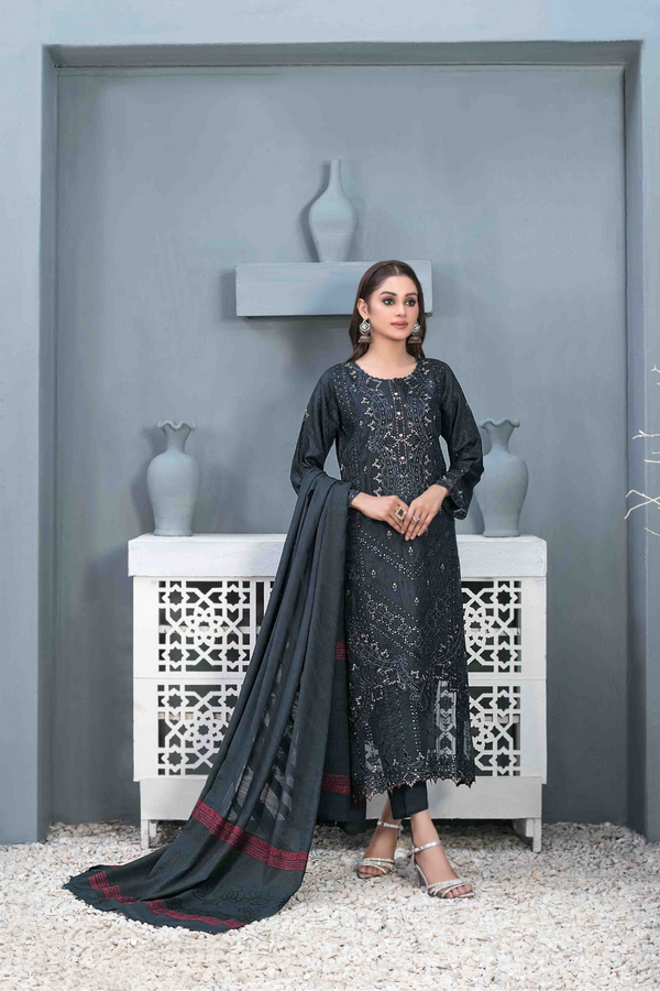 Z-265 Embroidered Organza Ready Made