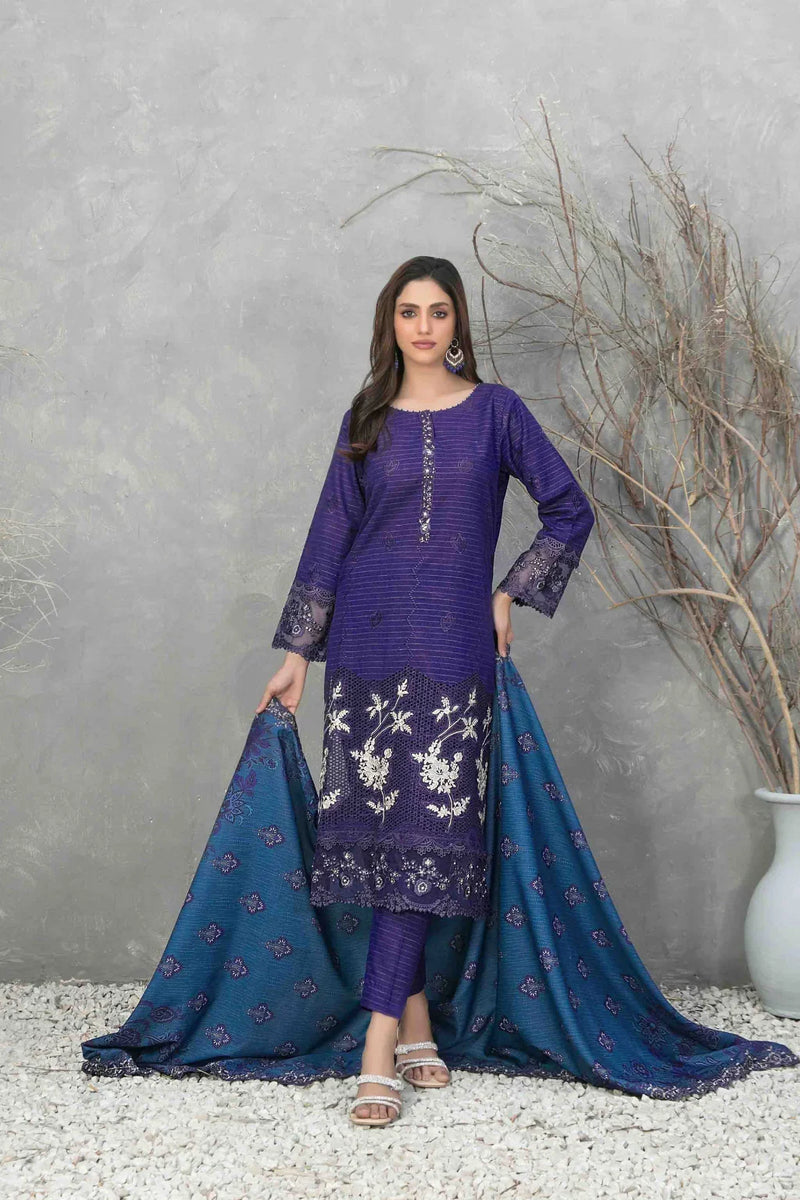 Z-270 Embroidered Organza Ready Made