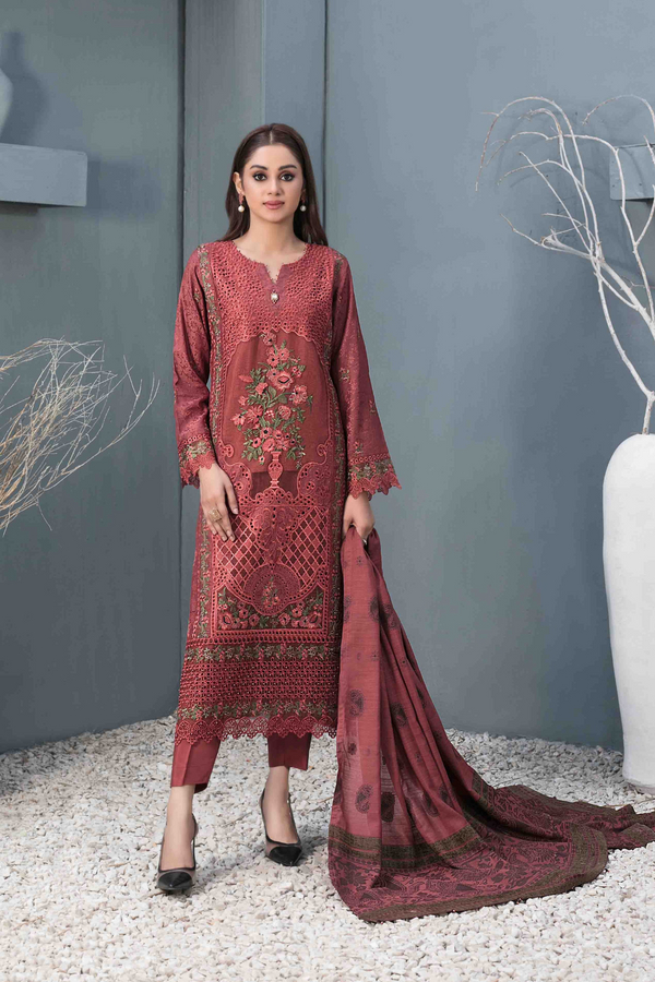 Z-261 Embroidered Organza Ready Made