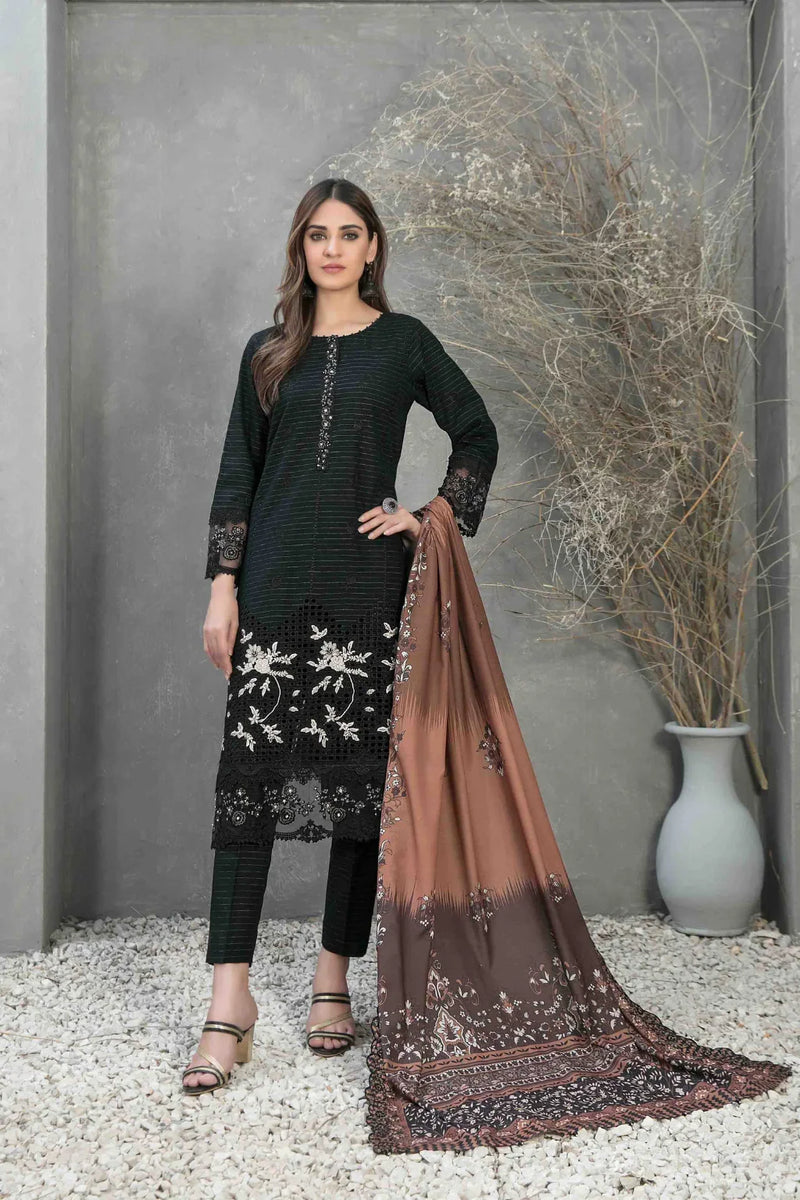 Z-271 Embroidered Organza Ready Made