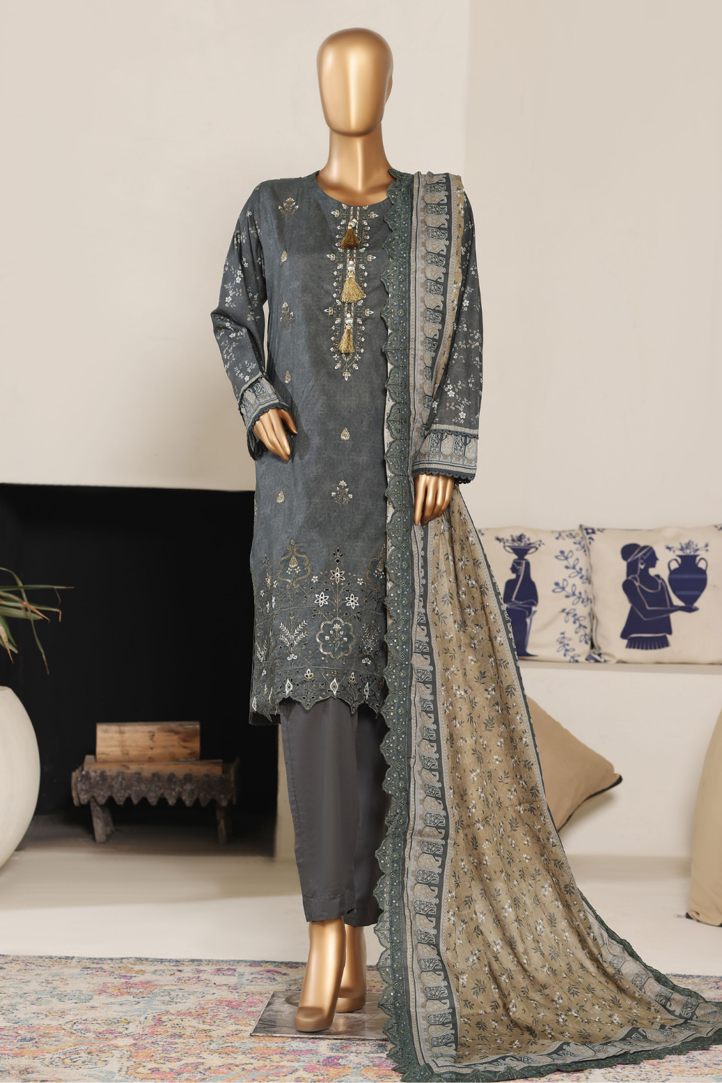 Libas Offer 615 Lawn Ready Made Suit – Al Libas Al Asri