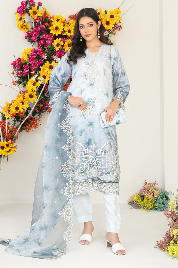 New Arrival Libas Organza Ready Made with Bag 111