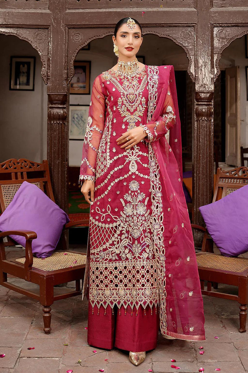 L-101 Embroidered Organza Ready Made - Al Libas Al Asri