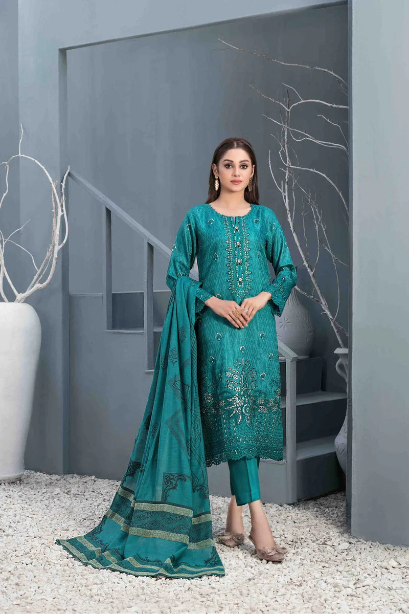 Z-263 Embroidered Organza Ready Made