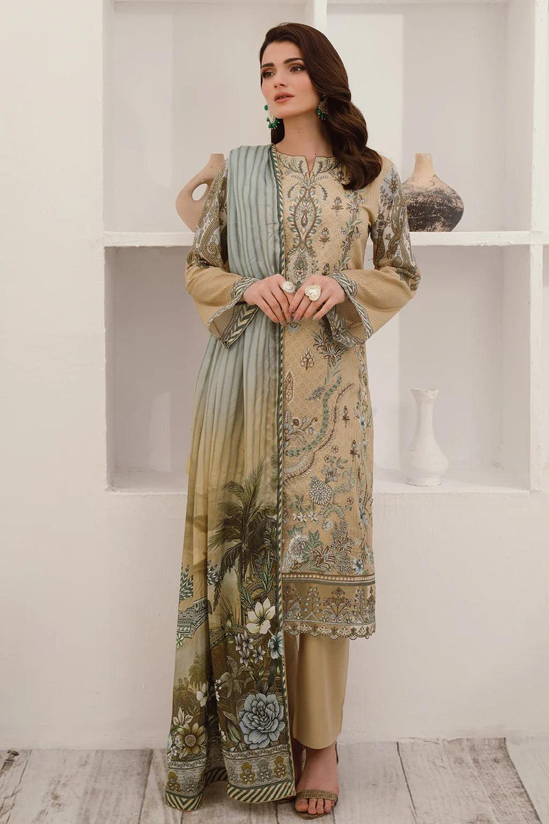Libas 6 Embroidered Luxury Lawn Ready Made Suit - Al Libas Al Asri