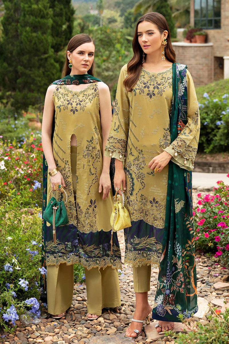 Libas 128 Embroidered lawn Ready Made Suit - Al Libas Al Asri