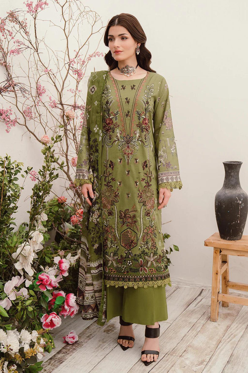 Libas 9 Embroidered Luxury Lawn Ready Made Suit - Al Libas Al Asri