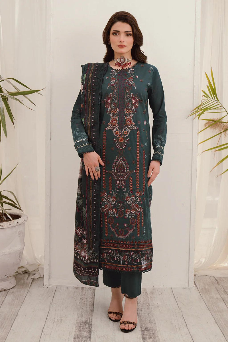 Libas 10 Embroidered Luxury Lawn Ready Made Suit - Al Libas Al Asri