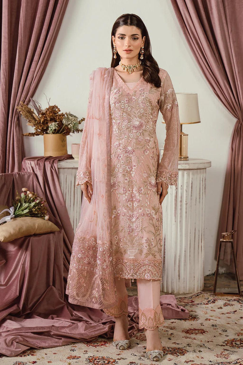 Libas 136 Embroidered Chiffon Ready Made Suit - Al Libas Al Asri