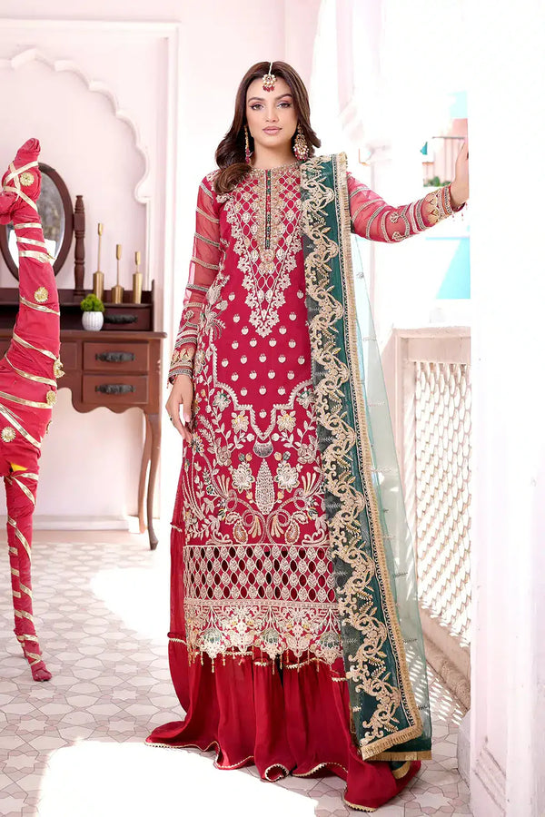Libas Embroidered Organza Ready Made 44