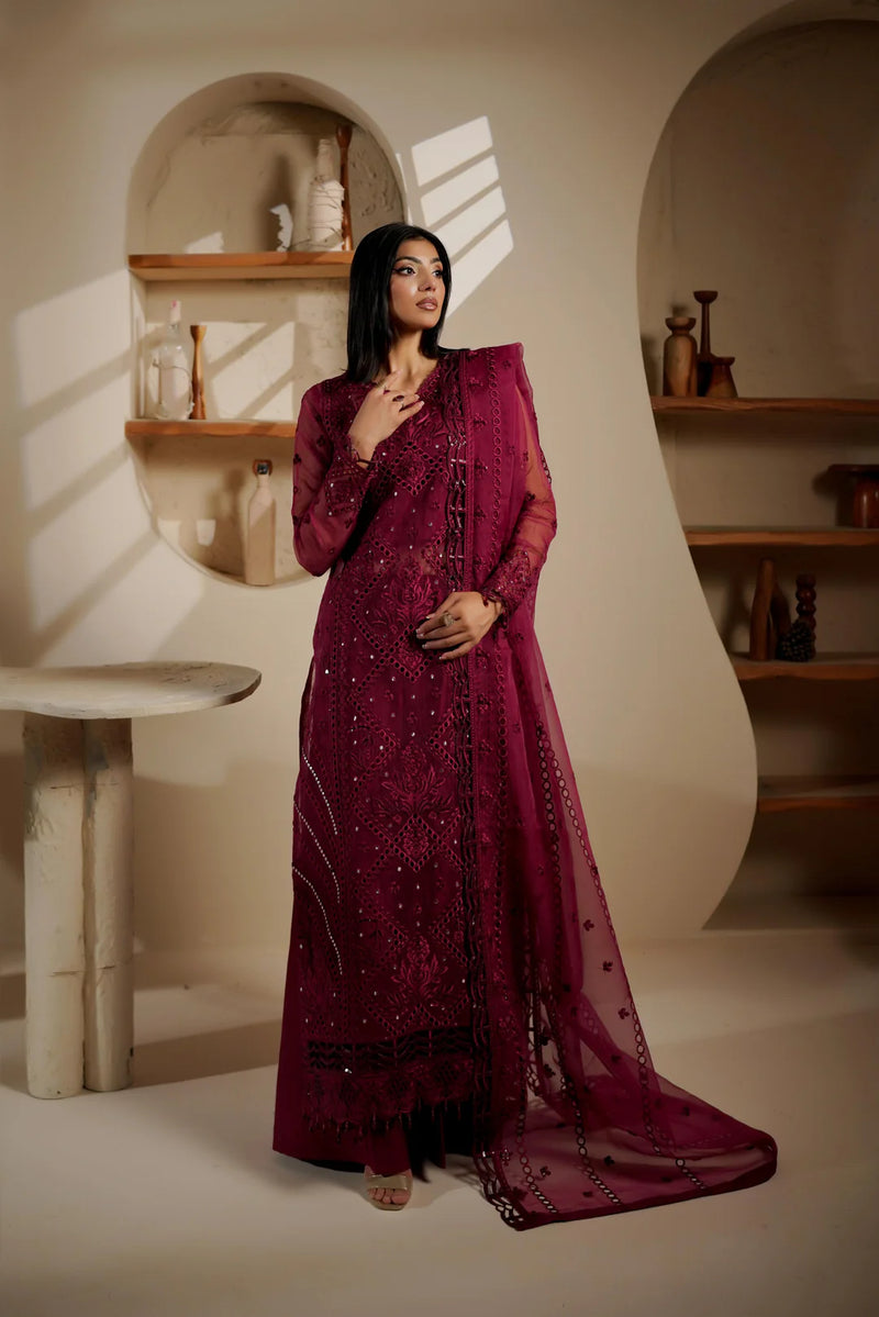 L-4004 New Arrivals Organza With Full Lining