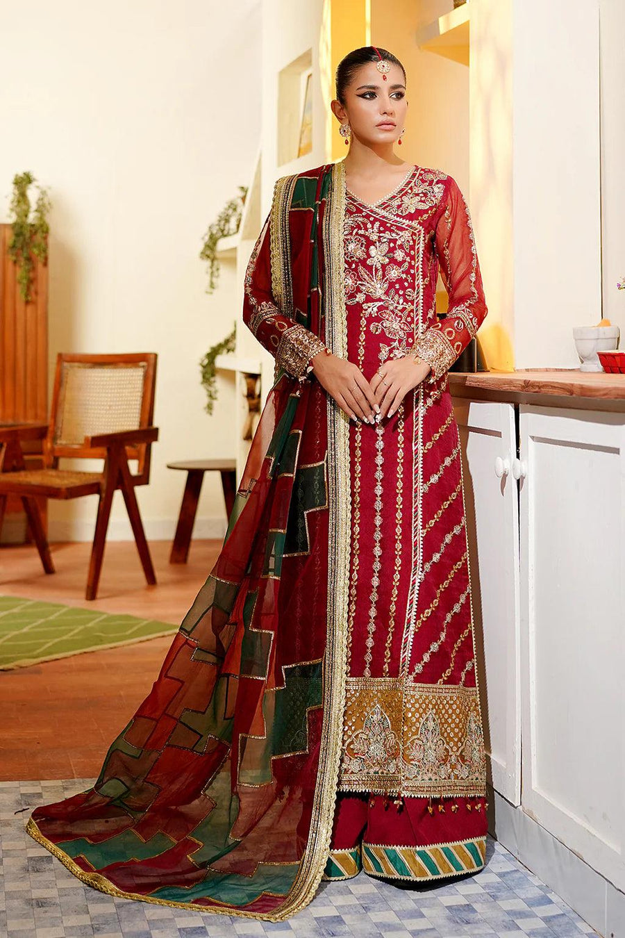 Libas Embroidered Organza Ready Made 228 - Al Libas Al Asri
