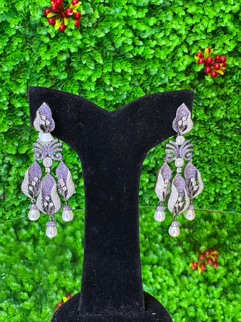 Turkish Zircon Oxidized Earrings 08