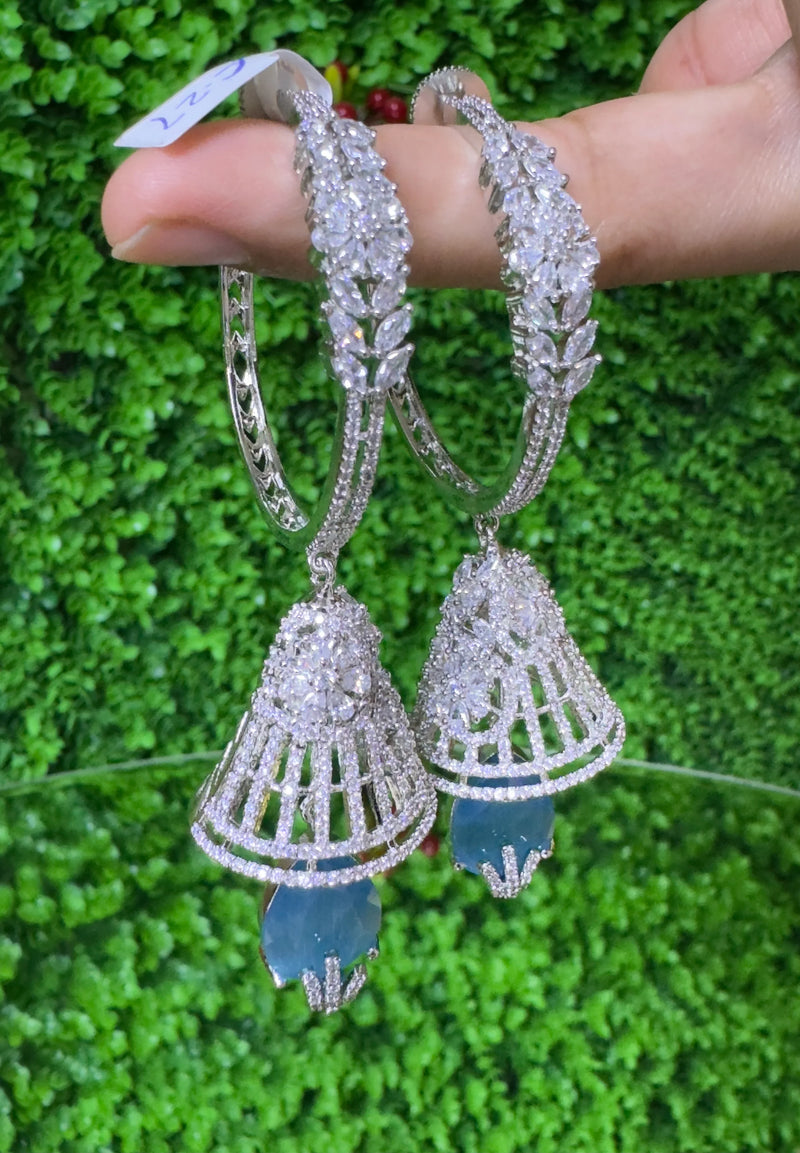 Turkish Zircon Oxidized Earrings 07