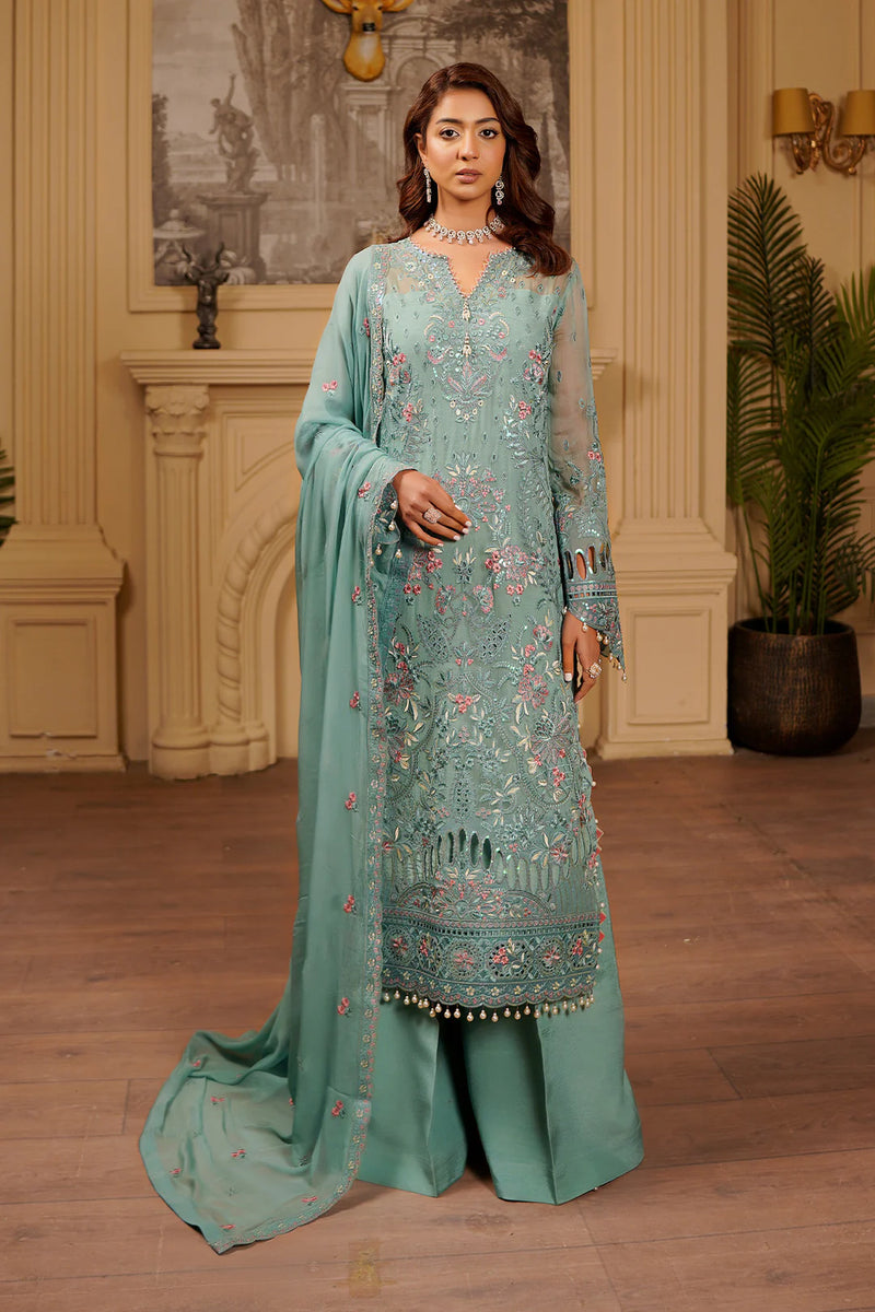 Libas Chiffon Heavy Embroidered Ready Made Full Lining 5001