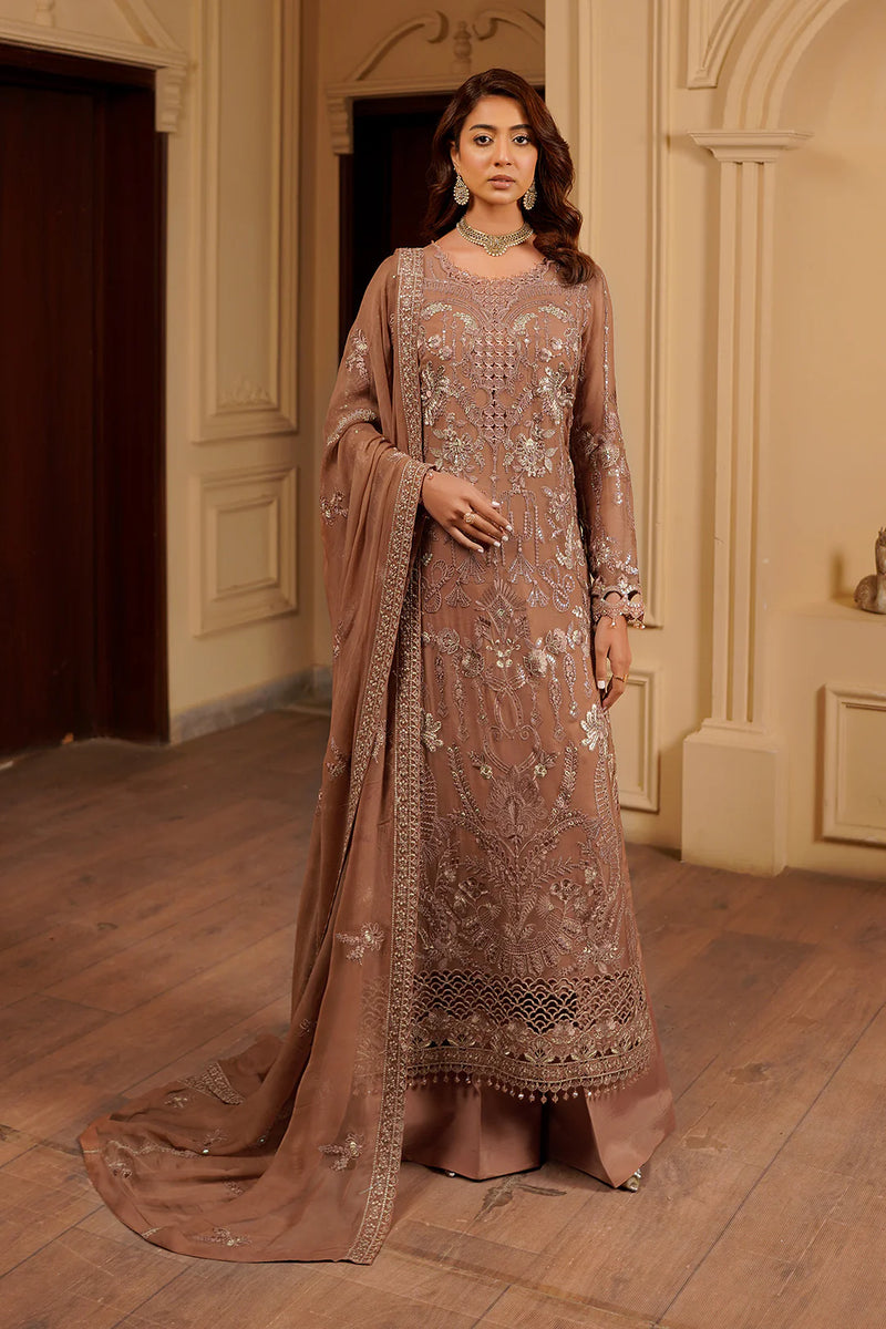 Libas Chiffon Heavy Embroidered Ready Made Full Lining 5002
