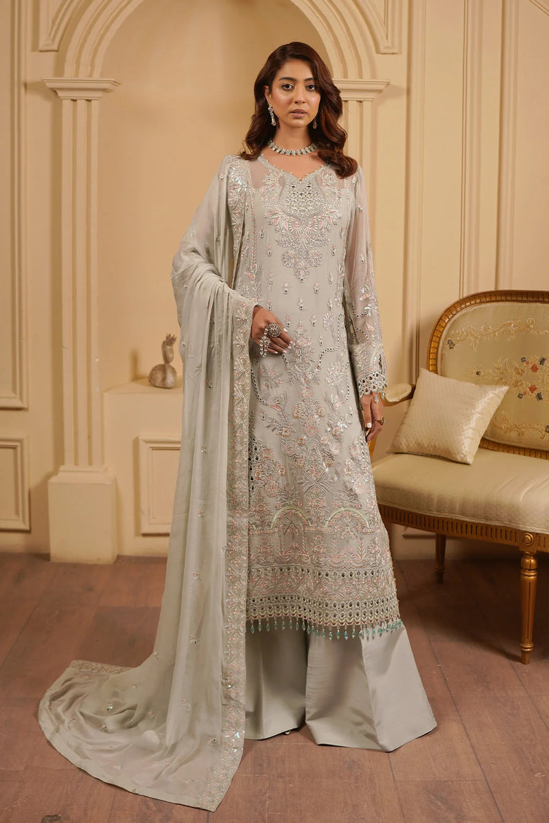 Libas Chiffon Heavy Embroidered Ready Made Full Lining 5003