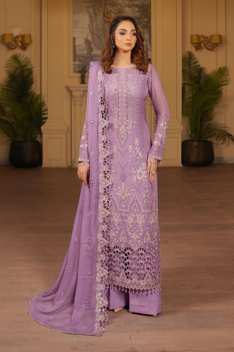 Libas Chiffon Heavy Embroidered Ready Made Full Lining 5004