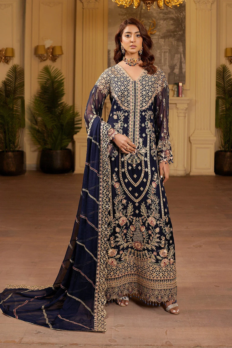 Libas Chiffon Heavy Embroidered Ready Made Full Lining 5005