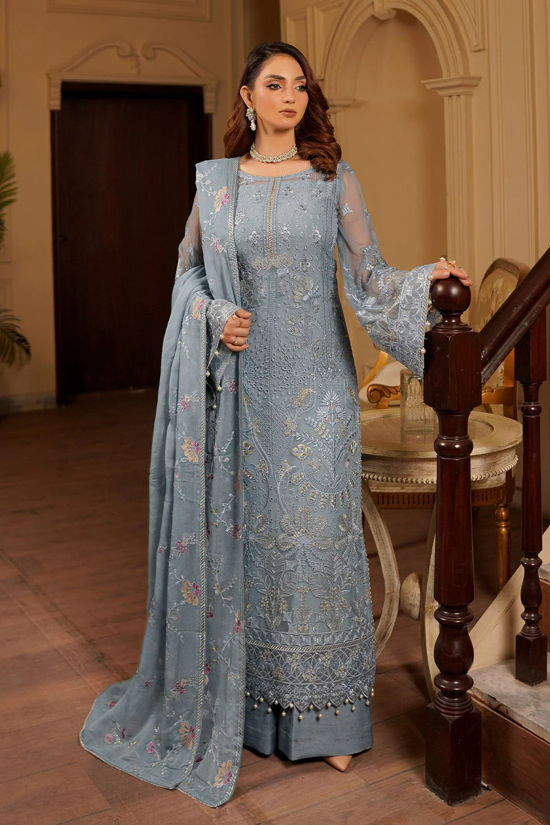 Libas Chiffon Heavy Embroidered Ready Made Full Lining 5006