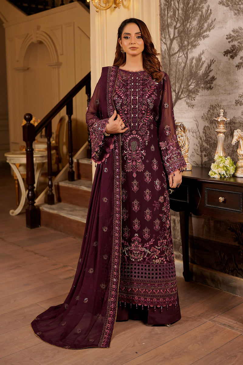 Libas Chiffon Heavy Embroidered Ready Made Full Lining 5008