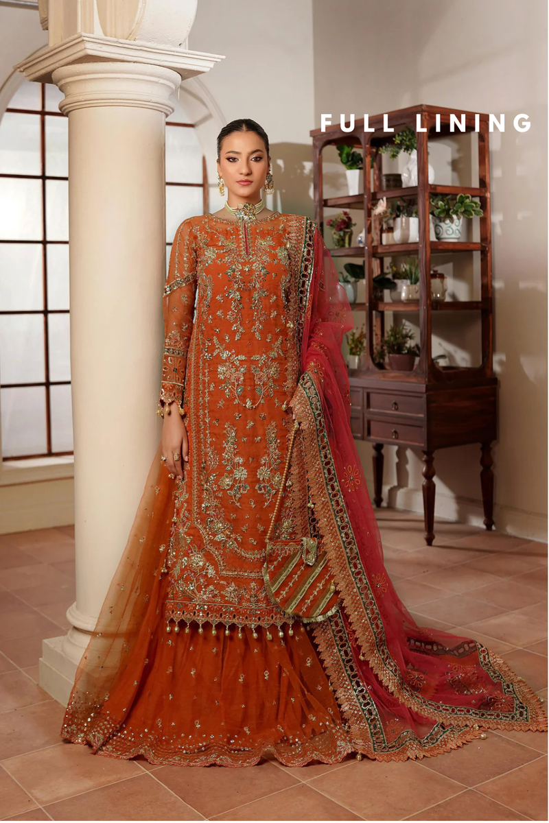 L-5008 New Arrivals Organza Hand Made With Full Lining