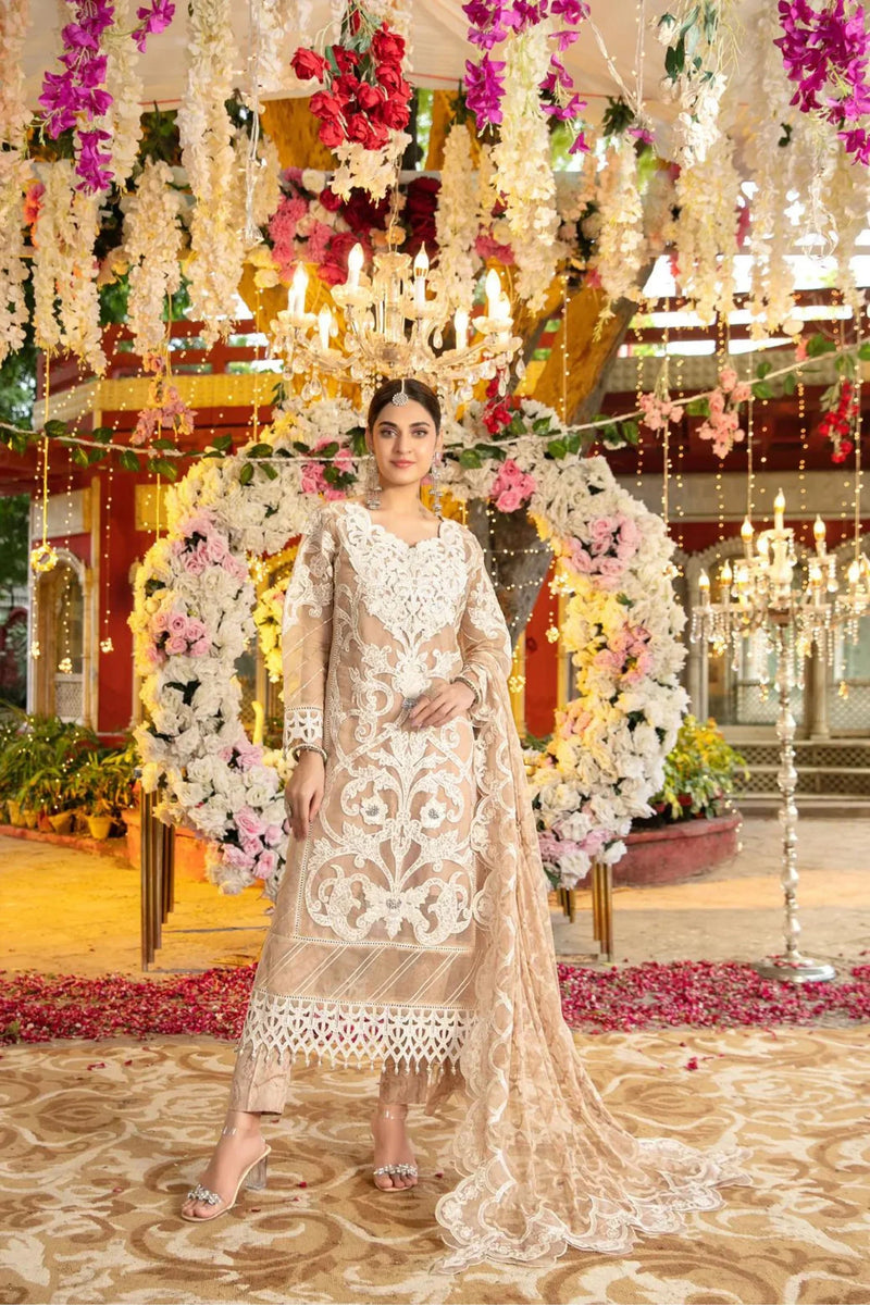 Z-214 Embroidered Chiffon Ready Made