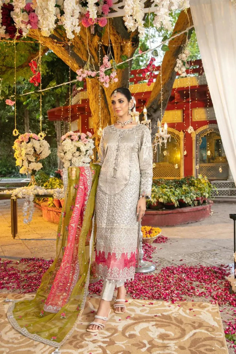 Z-212 Embroidered Chiffon Ready Made