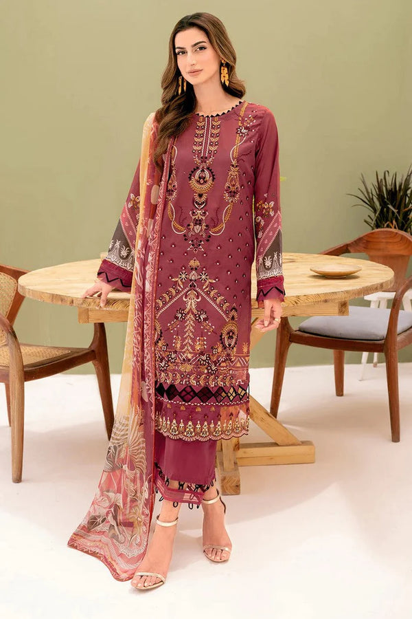 Libas 708 Embroidered Lawn Ready Made